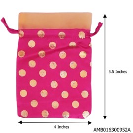 Dotted Potli Bag | W4 H5.5 Inches - 953