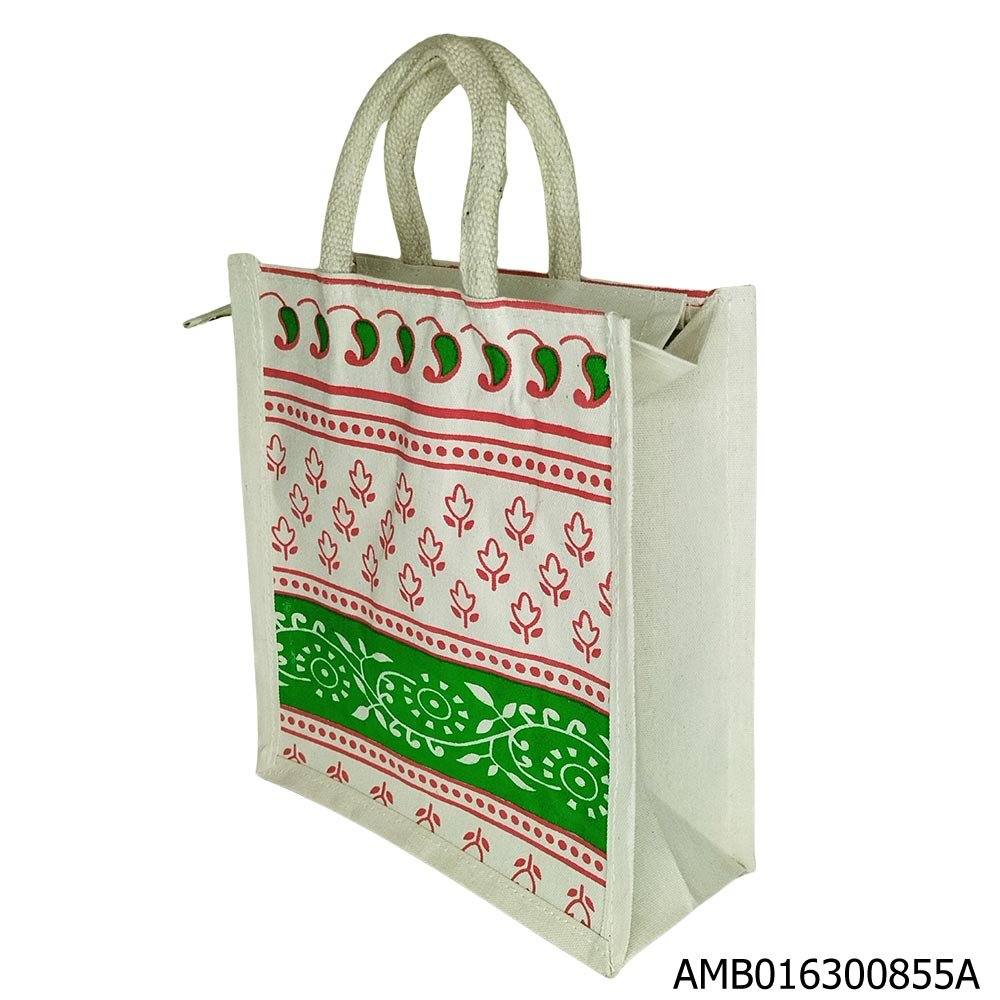 Canvas Thamboolam Bag 855VC 10x11x4 inches for wedding return gifts