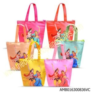 Pichwai Women Print Hand Bag 9x9 Inches