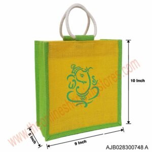 Akshay jute bag with traditional Ganesha print design